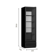 Холодильна шафа, вітрина зі скляними дверима CRYSTAL Amazon 400 Economy