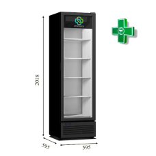 Холодильна шафа, вітрина сердньотемпературна зі скляними дверима CRYSTAL CR 450 Medical