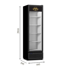Холодильна шафа, вітрина низькотемпературна зі скляними дверима CRYSTAL CR 450 SZ