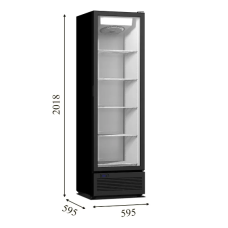 Холодильна шафа, вітрина сердньотемпературна зі скляними дверима CRYSTAL CR 450