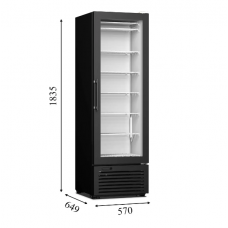 Морозильна шафа, вітрина зі скляними дверима CRYSTAL CRF 300 Frameless