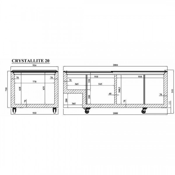 Морозильная бонета CRYSTAL Crystallite 20 Led New Black Line