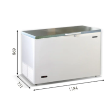 Морозильна камера лар з глухою кришкою CRYSTAL Iraklis 36 Inox