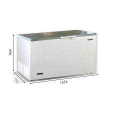 Морозильний лар з глухою кришкою CRYSTAL Iraklis 56 Inox
