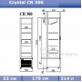 Холодильна шафа вітрина Crystal CR 300