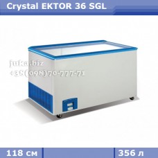 Морозильный ларь с прямым стеклом Crystal ЭКТОР 36 SGL