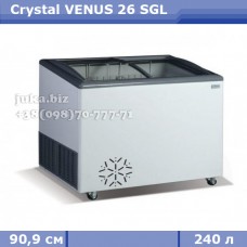 Морозильний лар з гнутим склом Crystal ВЕНУС 26 SGL