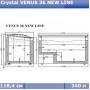 Морозильний лар з гнутим склом Crystal ВЕНУС 36 NEW LINE