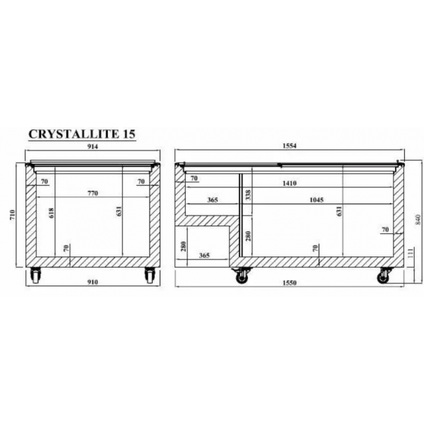 Морозильная бонета CRYSTAL Crystallite 15 Led New Black Line