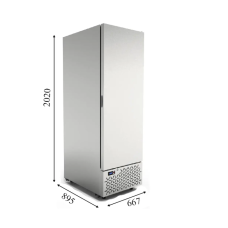 Морозильна шафа з глухими дверима CRYSTAL Gelobox Inox