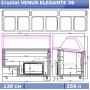 Витрина для весового мороженого Crystal VENUS ELEGANTE 36 