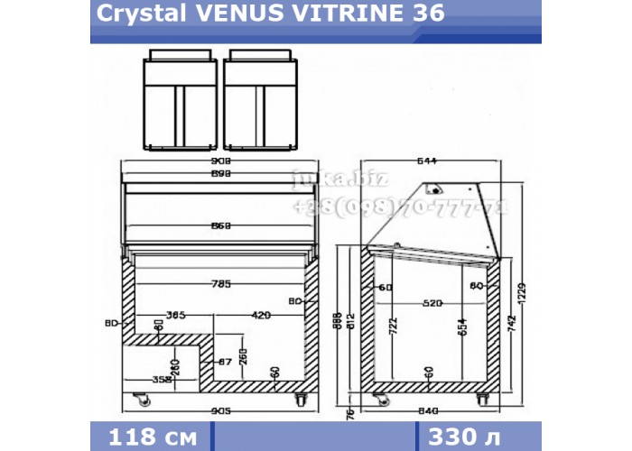 Витрина для весового мороженого Crystal VENUS VITRINE 36