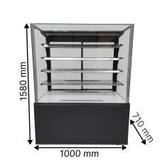 Кондитерская витрина KUM ECLAIR INOX 1.0, 4 Полки