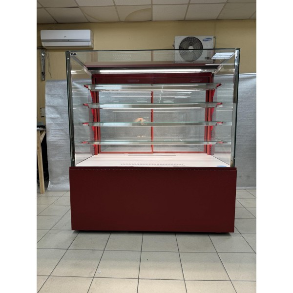 Кондитерська вітрина (нержавійка) KUM ECLAIR INOX 1.5, 4 Полиці