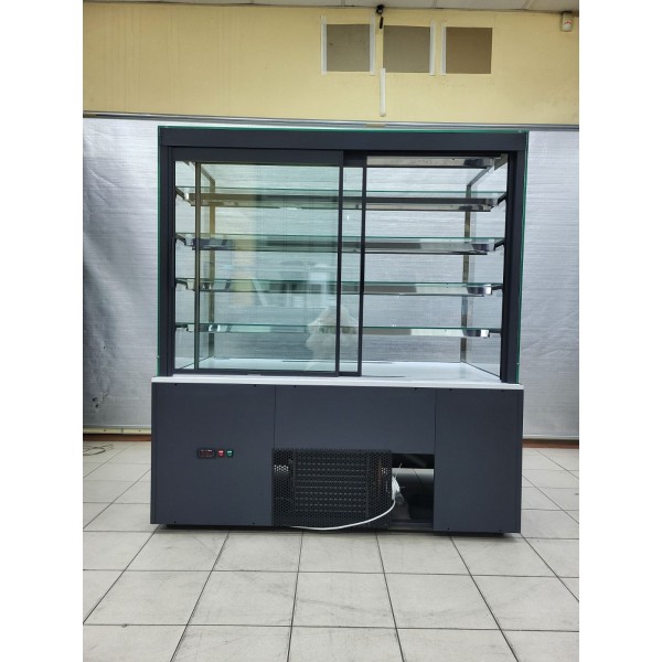 Кондитерська вітрина (нержавійка) KUM ECLAIR INOX 1.5, 4 Полиці