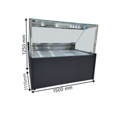Холодильна вітрина універсальна куб KUM GASTRONOMY DROPLET 1.5 Статичний