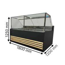 Холодильна вітрина універсальна куб KUM GASTRONOMY TORNADO 1.8