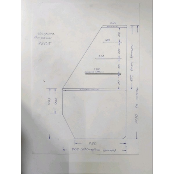 Кондитерська вітрина KUM SNACK 1.0 Статичний, 3 Полиці