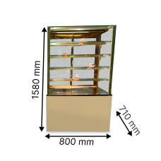 Кондитерская витрина KUM ECLAIR GOLD 0.8, 4 Полки