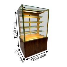 Кондитерская витрина KUM ECLAIR GOLD 1.2, 4 Полки