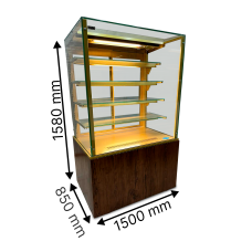 Кондитерская витрина KUM ECLAIR GOLD 1.5, 4 Полки