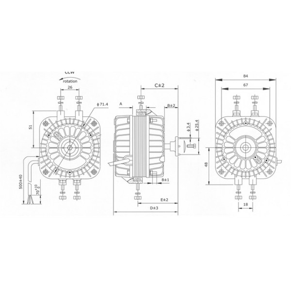 Двигун вентилятора YZF 7-20 