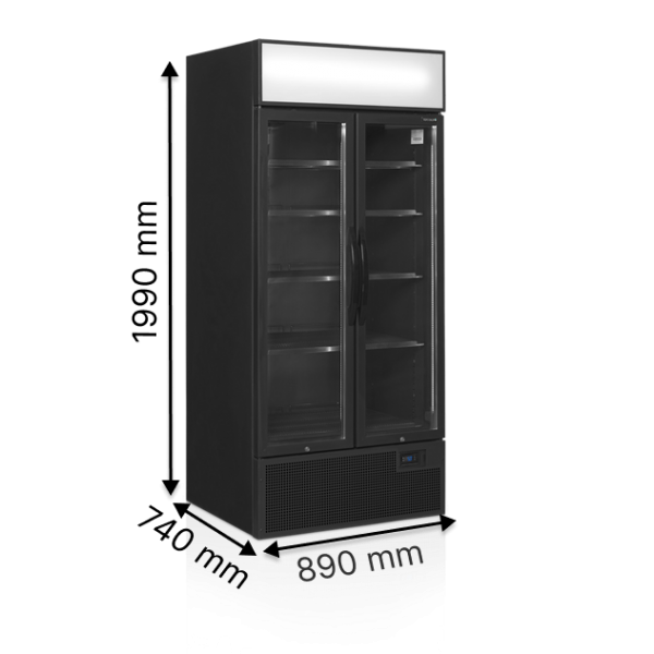 Холодильные шкафы TEFCOLD FSC891H Black