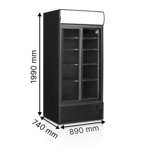Холодильні шафи TEFCOLD FSC891S Black