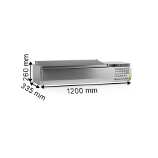 Витрины для топпингов TEFCOLD GN 1/4 VK33-120 S/S LID