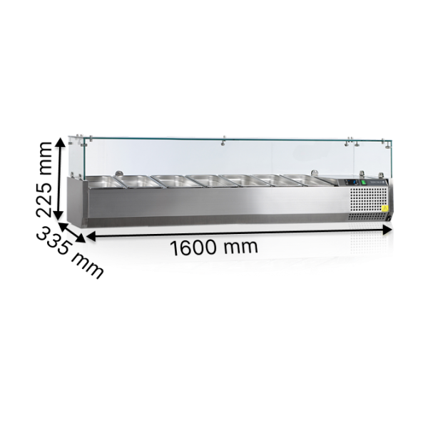 Вітрини для топінгів TEFCOLD GN 1/4 VK33-160