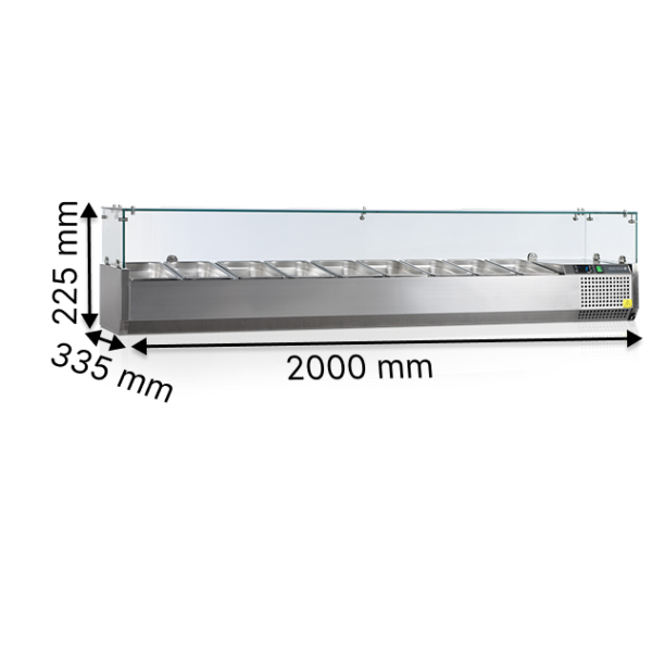 Вітрини для топінгів TEFCOLD GN 1/4 VK33-200
