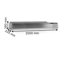 Витрины для топпингов TEFCOLD GN 1/4 VK33-200 S/S LID