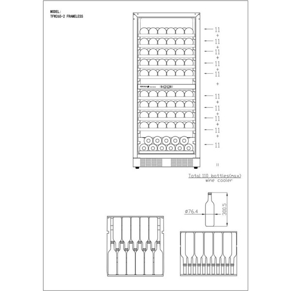 Шафи для вина TEFCOLD TFW265-2F