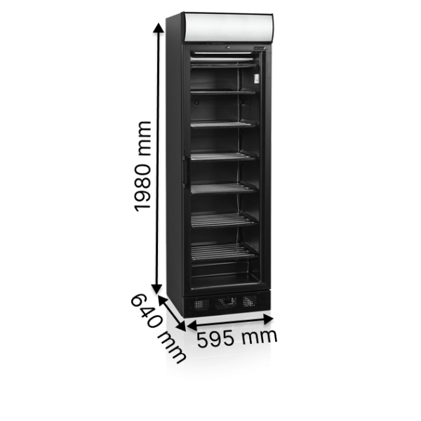 Морозильні шафи TEFCOLD UFSC371GCP Black