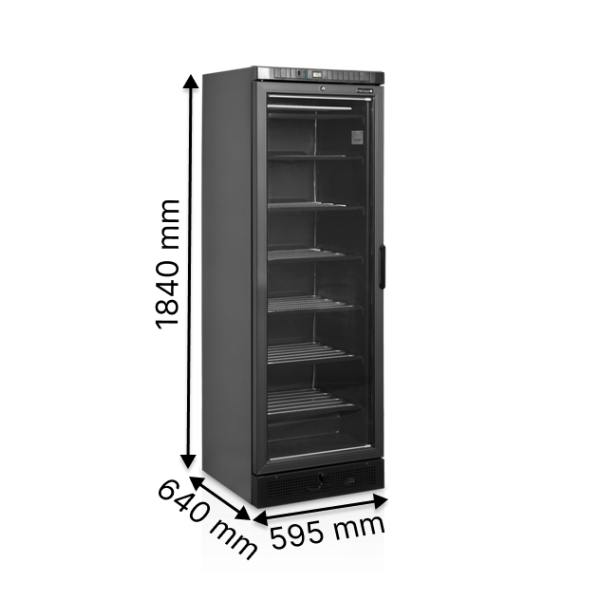 Морозильные шкафы TEFCOLD UFSC371G Black L/H