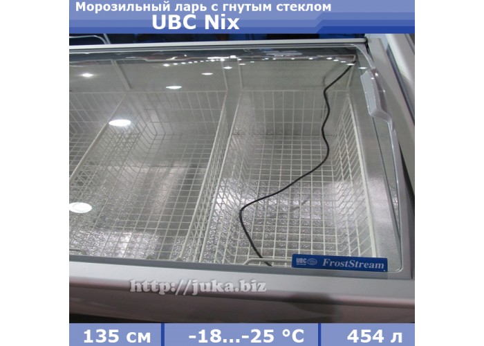 Морозильний лар з гнутим склом UBC Nix 