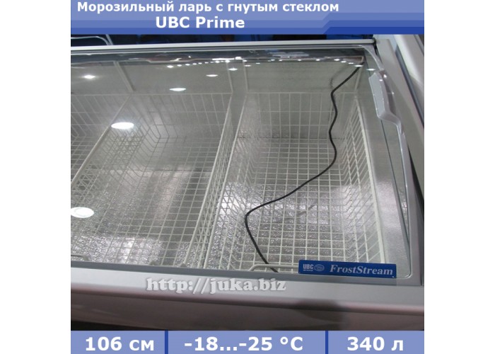 Морозильний лар з гнутим склом UBC Prime