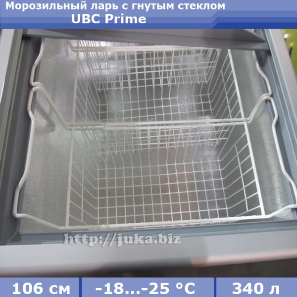 Морозильний лар з гнутим склом UBC Prime