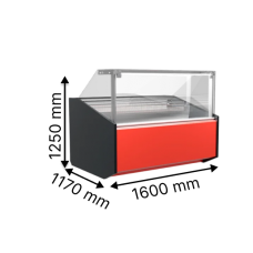 Холодильная витрина универсальная с прямым стеклом JUKA FGO160 (-2°C...+8°C)