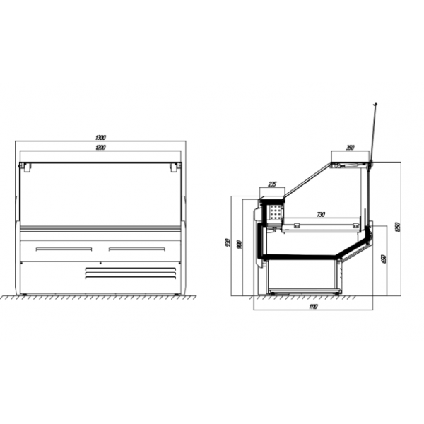 Холодильная витрина универсальная (рестайлинг) JUKA FGL130