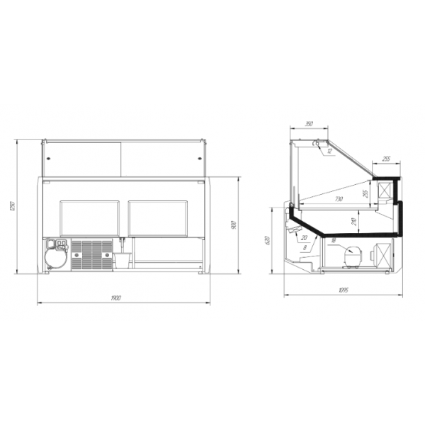 Холодильная витрина универсальная (рестайлинг) JUKA FGL190
