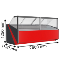 Холодильная витрина универсальная (рестайлинг) JUKA FGL260 (-2...+8°C)