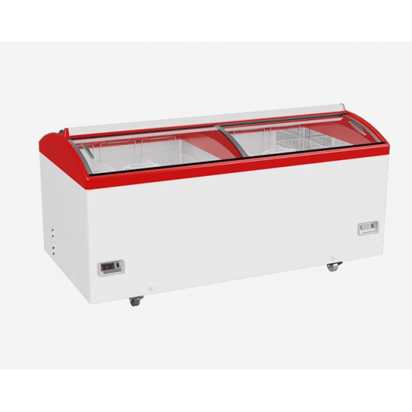 Морозильна скриня лар з гнутим склом JUKA M1000S (-14...-23)