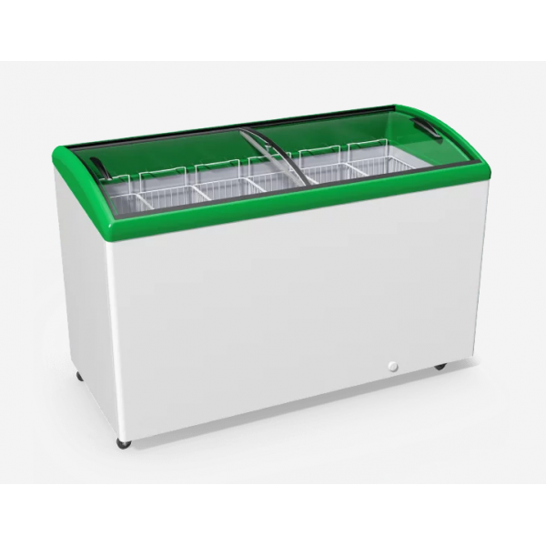 Морозильна скриня лар з гнутим розсувним склом JUKA N500S