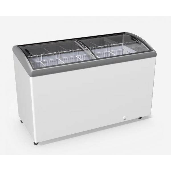 Морозильна скриня лар з гнутим розсувним склом JUKA N500S