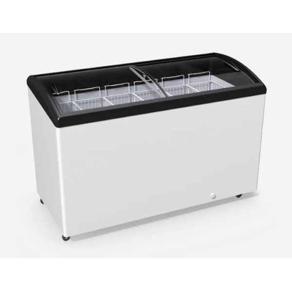 Морозильна скриня лар з гнутим розсувним склом JUKA N500S