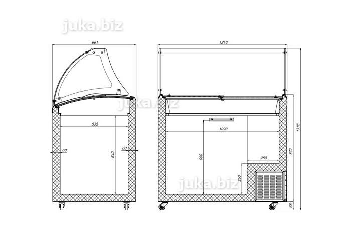 Морозильная витрина для весового мороженого JUKA M400SL