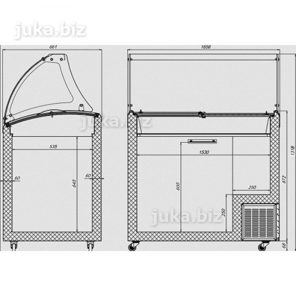 Морозильная витрина для весового мороженого JUKA M600SL