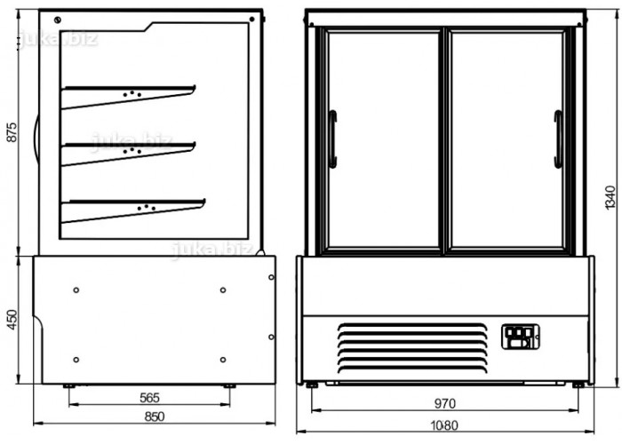 Холодильная витрина кондитерская JUKA VDL 108