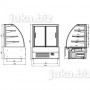 Кондитерская холодильная витрина JUKA VDL108 (нерж)